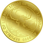 Monnaie ATOMIC BOMB 1/1000 Oz Or 12$ Liberia 2026 (PRÉCOMMANDE)