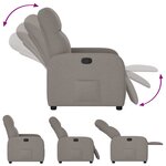 vidaXL Fauteuil inclinable Taupe Tissu