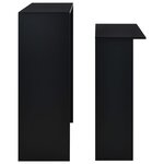 vidaXL Table de bar avec 2 dessus de table Noir 130 x 40 x 120 cm