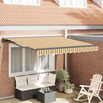 vidaXL Cadre d'auvent Jaune et Gris 350 x 250 cm