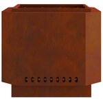 vidaXL Bol de feu sans fumée Rouillé 58 x 58 x 51 cm Acier patiné
