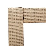 vidaXL Table d'appoint de jardin dessus en bois beige 60x40x75 cm