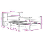 vidaXL Lit bibliothèque sans matelas cire marron 150x200 cm pin massif
