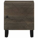 vidaXL Tables de chevet 2 Pièces noir 40x33x46 cm bois de manguier solide