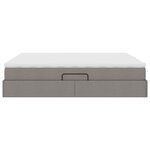 vidaXL Lit avec rangement et matelas Taupe 160 x 200 cm Polyester