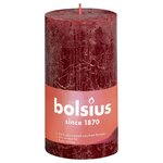 Bolsius Bougies pilier rustiques Shine 4 Pièces 130x68 mm Rouge velours