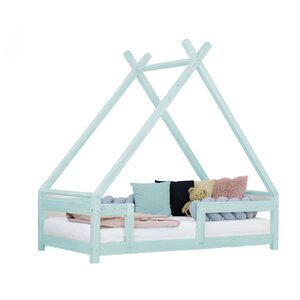 Lit cabane enfant TAHUKA 120 x 200 bleu clair