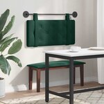 vidaXL Tête de lit suspendue Avec lumière LED Vert foncé Velours