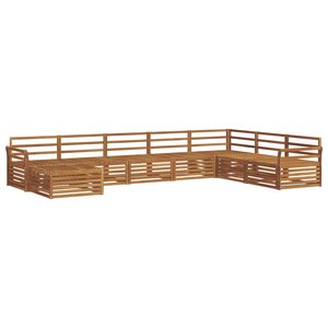 vidaXL Ensemble de canapés d'extérieur 8 Pièces Naturel
