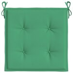 vidaXL Coussins de chaise jardin lot de 6 vert 50x50x4 cm tissu oxford