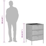 vidaXL Armoire de rangement de jardin noir 55x59x80 cm résine tressée