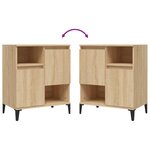 vidaXL Buffets 3 Pièces chêne sonoma 60x35x70 cm bois d'ingénierie