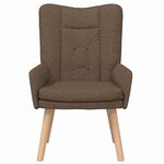 vidaXL fauteuil Marron 63 x 67 x 94 cm Tissu et contreplaqué