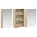 vidaXL Ensemble de Meubles de Salle de Bain 3 Pièces 90 x 10 5 x 50 cm