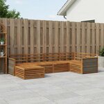 vidaXL Ensemble de canapés d'extérieur 6 Pièces Naturel
