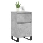 vidaXL Buffets 2 Pièces gris béton 40x35x70 cm bois d'ingénierie