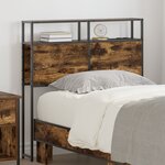 vidaXL Tête de lit de rangement Chêne fumé 100 cm Bois d'ingénierie