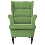 vidaXL Fauteuil vert clair velours