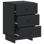 vidaXL Cabinet de chevet Noir 43 x 41 x 66 5 cm Bois d'ingénierie
