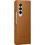 Coque en cuir z fold3 marron clair