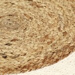 vidaXL Napperons 4 Pièces Naturel Plain 38 cm Rond Jute et coton