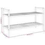 vidaXL Meuble à chaussures 69x27x41 cm Bois massif de noyer