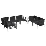 vidaXL Ensemble de canapé de jardin 6 Pièces Anthracite Acier