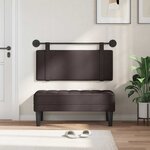 vidaXL Tête de lit suspendue Marron foncé Tissu