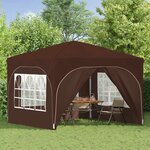 vidaXL Tente de fête pop-up 290 x 290 x 245 cm Marron