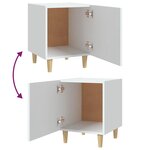 vidaXL Tables de chevet 2 Pièces Blanc Bois d'ingénierie