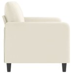 vidaXL Canapé à 2 places Crème 140 cm Velours