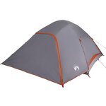 vidaXL Tente familiale à dôme 6 personnes gris imperméable