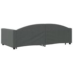 vidaXL Lit de jour avec gigogne sans matelas gris foncé 100x200 cm