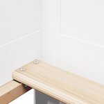 vidaXL Lit de jour avec toit sans matelas blanc 90x190 cm bois massif