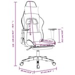 vidaXL Chaise de jeu avec repose-pied Noir et doré Similicuir