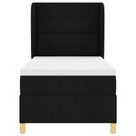 Lit box spring vidaXL avec matelas Noir 90x200 cm Tissu