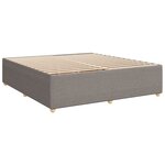vidaXL Sommier à lattes de lit avec matelas Taupe 180x200 cm Tissu