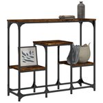 vidaXL Table console chêne fumé 89 5x28x76 cm bois d'ingénierie