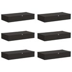 vidaXL Boîte de rangement 6 Pièces Anthracite 90 x 48 x 15 cm