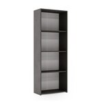 Bibliothèque Loni 160 x 60 cm - gris  étagère ouverte