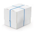 Caisse carton télescopique blanche simple cannelure 30 5x21 5x5/9 cm (lot de 25)