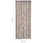 vidaXL Moustiquaire Beige et marron clair 90x200 cm Chenille