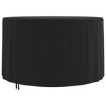 vidaXL Housse de salon de jardin rond noir Ø 128x71 cm oxford 420D