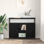 vidaXL Buffet Chêne noir 100 x 35 x 80 cm Bois d'ingénierie