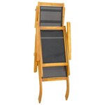 vidaXL Chaises longues d'extérieur lot de 2 Acacia massif et textilène