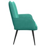vidaXL Sofa 2 places Turquoise 115 x 61 x 87 cm Velours