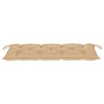 vidaXL Banc de jardin avec coussin 120 cm Bois d'acacia massif