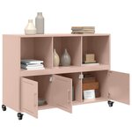 vidaXL Buffet rose 100 5x39x72 cm acier