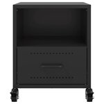 vidaXL Tables de chevet 2 Pièces noir 36x39x43 5 cm acier