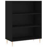 vidaXL Buffet haut Noir 69 5x34x180 cm Bois d'ingénierie